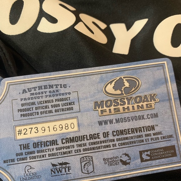 Mossy Oak Men’s Fishing Shorts Black w Blue Trim NWT Size Medium - Picture 5 of 5